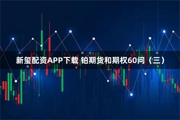 新玺配资APP下载 铂期货和期权60问（三）